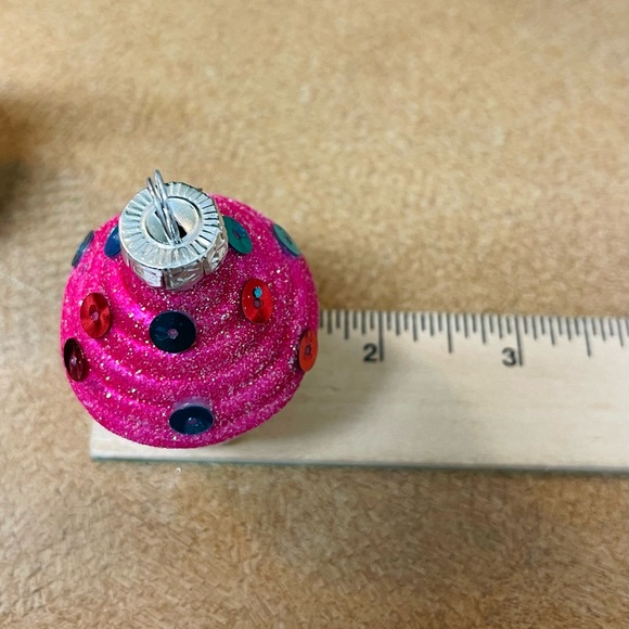 Cupcake Glass name place holder/photo/Ornament 4 Ct New - Picture 5 of 11